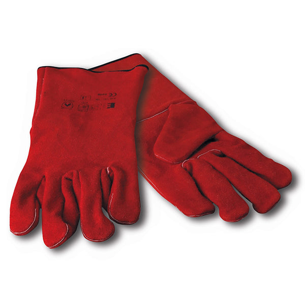 Carica immagine in Galleria Viewer, GUANTO SALDATORE ROSSO CROSTA FELPATO - CF.12 paia