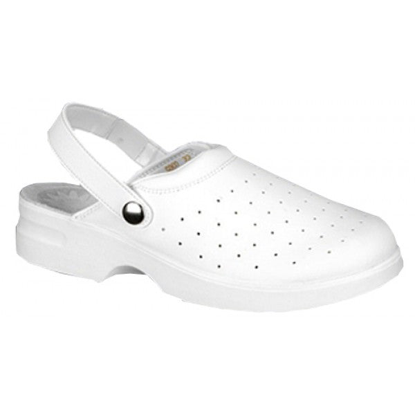 Carica immagine in Galleria Viewer, SABOT BIANCO FORATO E A ORO