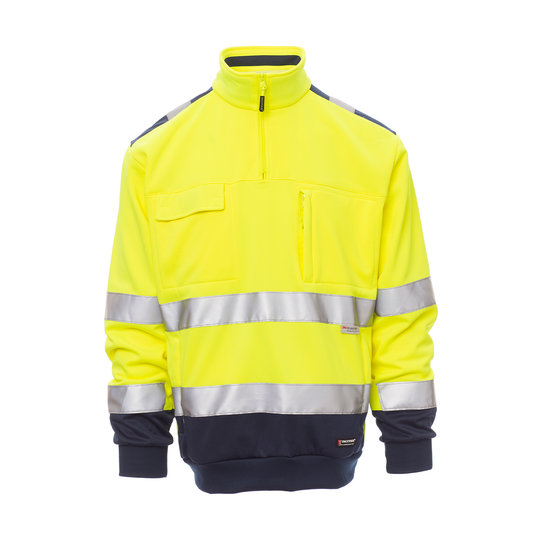 VISION - Felpa mezza zip bicolore AV
