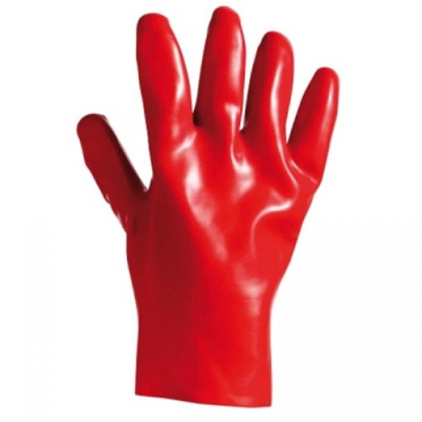 Carica immagine in Galleria Viewer, GUANTO PVC ROSSO CORTO