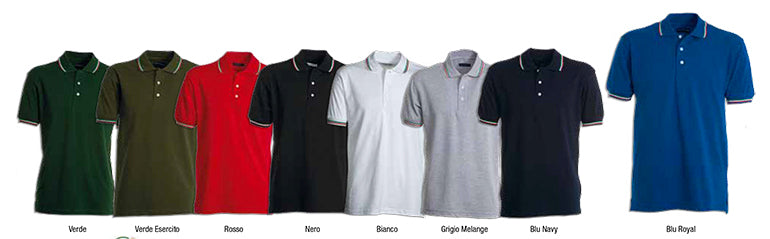 Carica immagine in Galleria Viewer, ITALIA - Polo profili tricolore