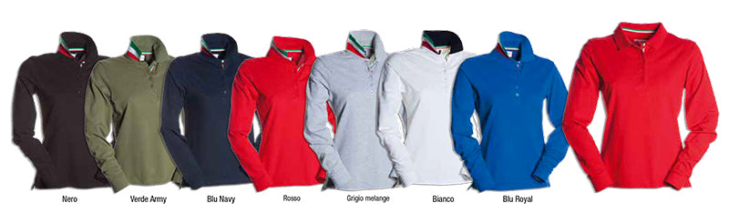 Carica immagine in Galleria Viewer, LONG NATION LADY - Polo manica lunga donna