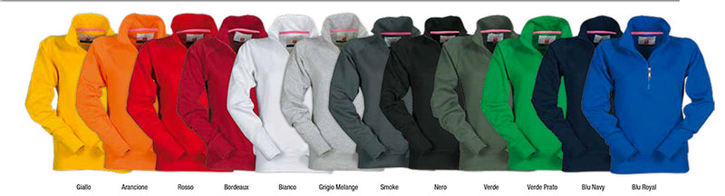 Carica immagine in Galleria Viewer, MIAMI+ LADY - Felpa mezza zip donna