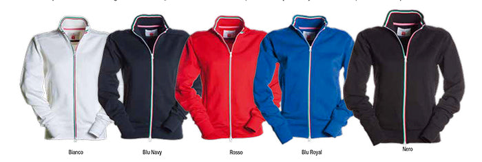 Carica immagine in Galleria Viewer, NAZIONALE LADY - Felpa donna con profili tricolore