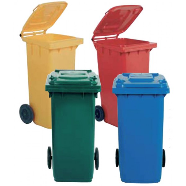 Carica immagine in Galleria Viewer, BIDONE RACCOLTA DIFFERENZIATA LT 120