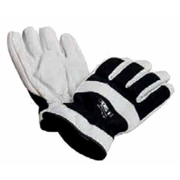 Carica immagine in Galleria Viewer, GUANTO NERO PELLE FIORE / DOUBLE STRETCH SPANDEX/THINSULATE - CF.5paia
