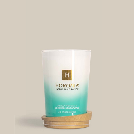 HOROMIA - Candela profumata "Lino e fior di cotone"
