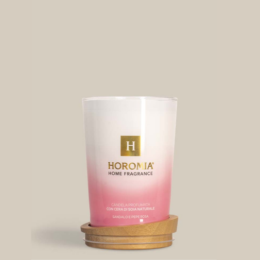HOROMIA - Candela profumata "Sandalo e pepe rosa"