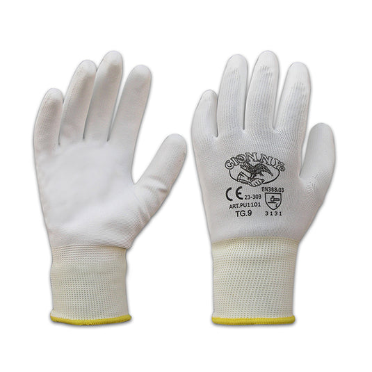 PU1101 Guanto spalmato PU Bianco - cartone da 120 paia