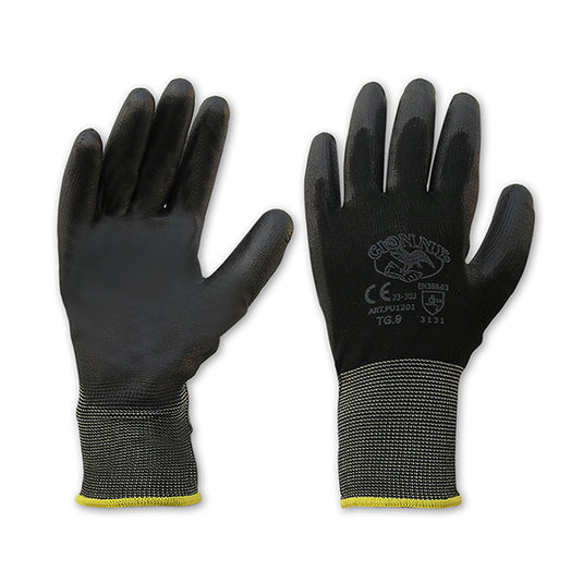 PU1201 Guanto spalmato PU Nero - cartone da 120 paia