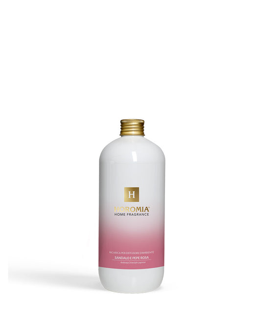 Ricarica per Diffusore a Bastoncini Sandalo e Pepe rosa 500ml
