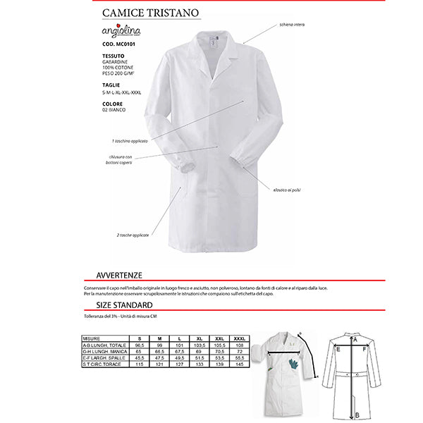 Carica immagine in Galleria Viewer, TRISTANO - CAMICE UOMO MEDICO
