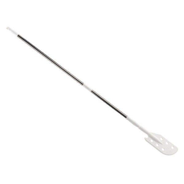 PAGAIA A FORI C/MANICO IN ACCIAIO 290x1760 mm. BIANCO