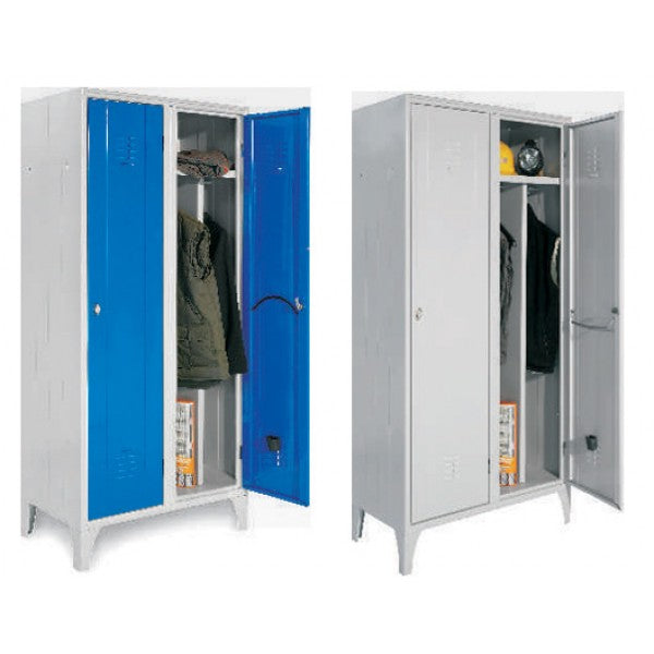 ARMADIO SPOGLIATOIO 2 POSTI divisione SPORCO/PULITO 80x50x180 cm