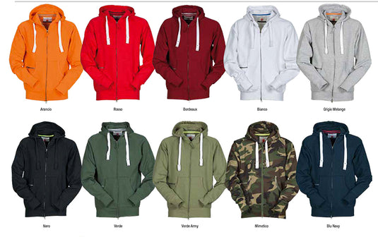 DALLAS+  - Felpa zip+cappuccio taglie grandi
