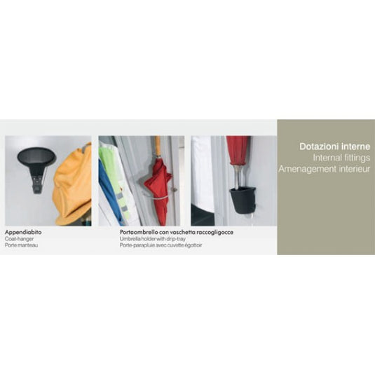 CO.AR.ME Spogliatoio Monoposto Grigio - Armadio 36x33x180 Cm Con Serratura - Foto 9