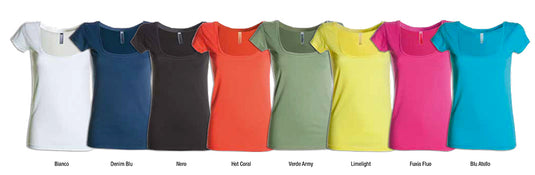 FLORIDA - T-Shirt donna scollo ampio quadrato