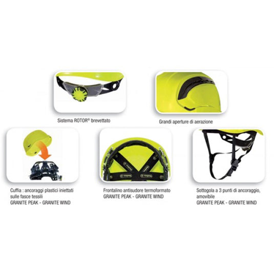 GRANITE PEAK - Elmetto da cantiere stile alpinismo