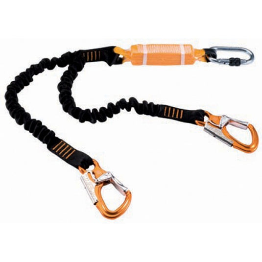 CORDINO ELASTICO ANTICADUTA 2 MOSCHETTONI