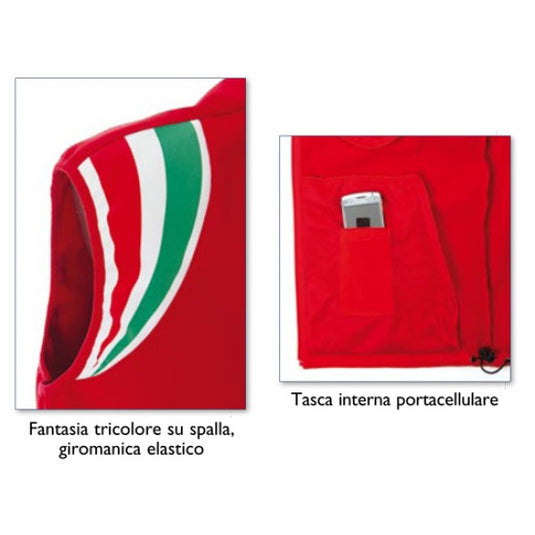 LIVIGNO - Gilet Soft Shell con tricolore