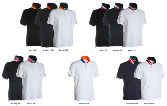 NATION - Polo interno collo colori bandiera
