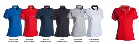 NAUTIC LADY - Polo donna effetto fiammato