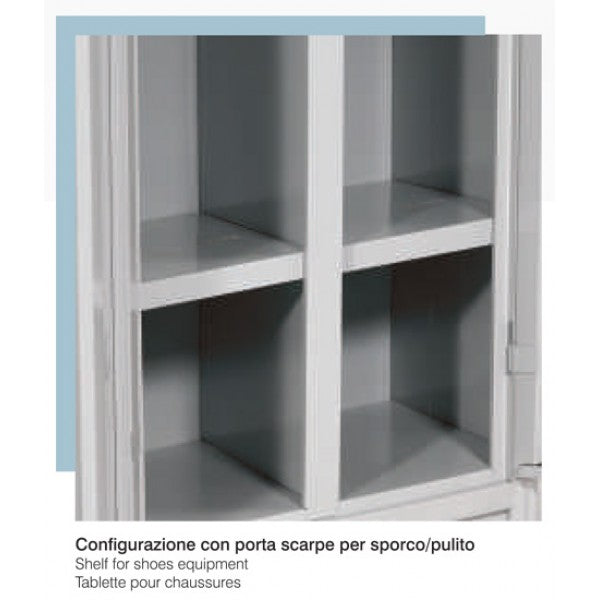 Carica immagine in Galleria Viewer, ARMADIO SPOGLIATOIO 1 POSTO divisione SPORCO/PULITO 50x50x180 cm
